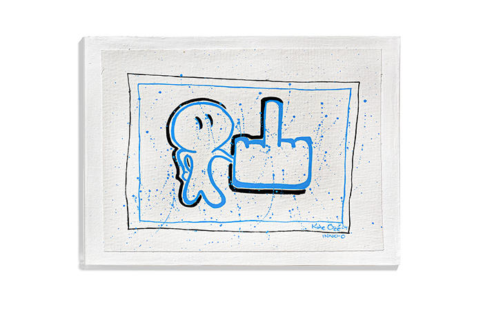 FICKO DUO BLUE #1 – dual-figure painting by Kate Ozé, representing contrast, connection, and shared identity.