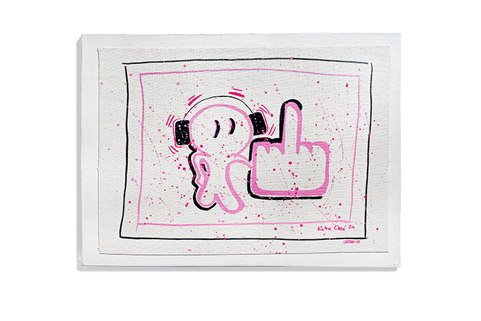 FICKO PINK #1 – expressive pink artwork by Kate Ozé, celebrating bold individuality and confident energy.